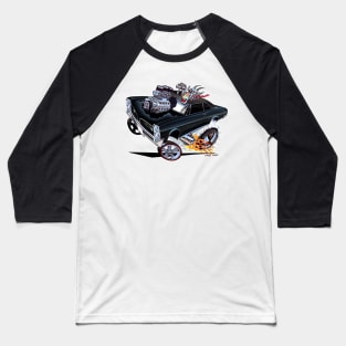 GOATINATOR 1967 GTO Black Baseball T-Shirt